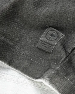 Stone Island Logo T-Shirt Lead Grey- Tops