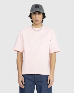Acne Studios Logo T-Shirt Pale Pink- Tops