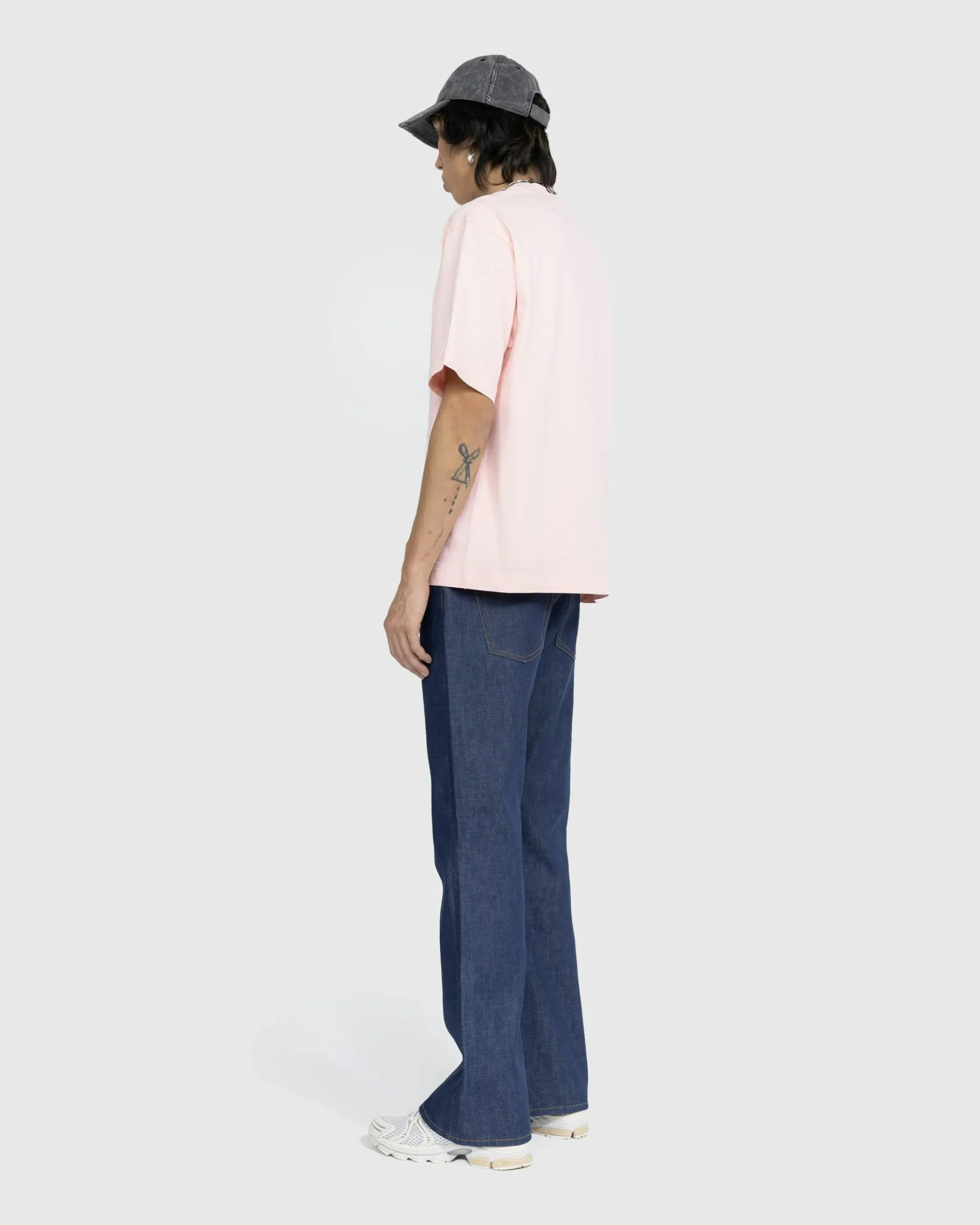 Acne Studios Logo T-Shirt Pale Pink- Tops