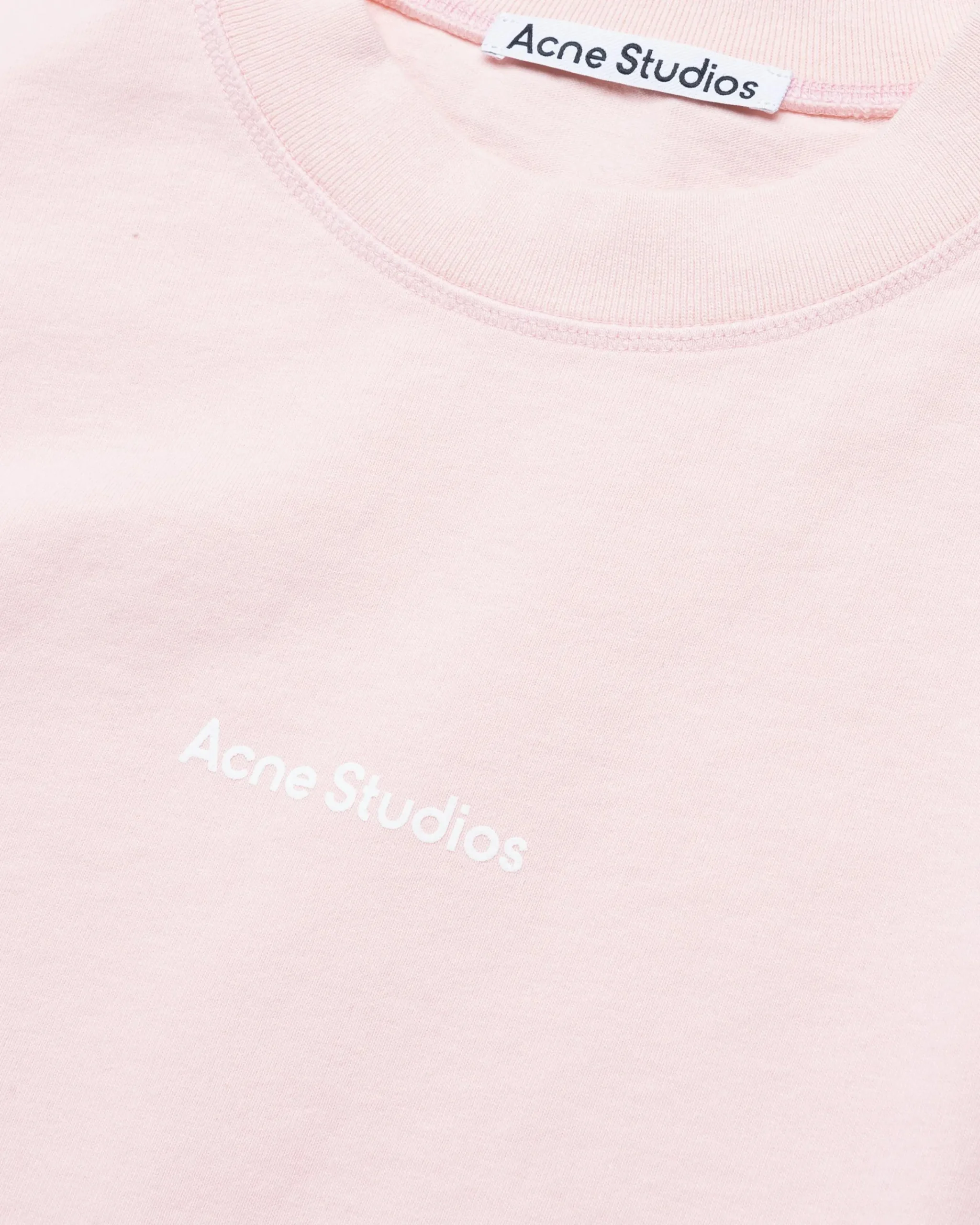 Acne Studios Logo T-Shirt Pale Pink- Tops