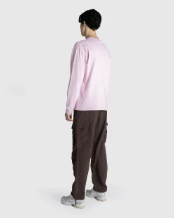 Beigel Bake Long-Sleeve Logo Tee Pink- Tops