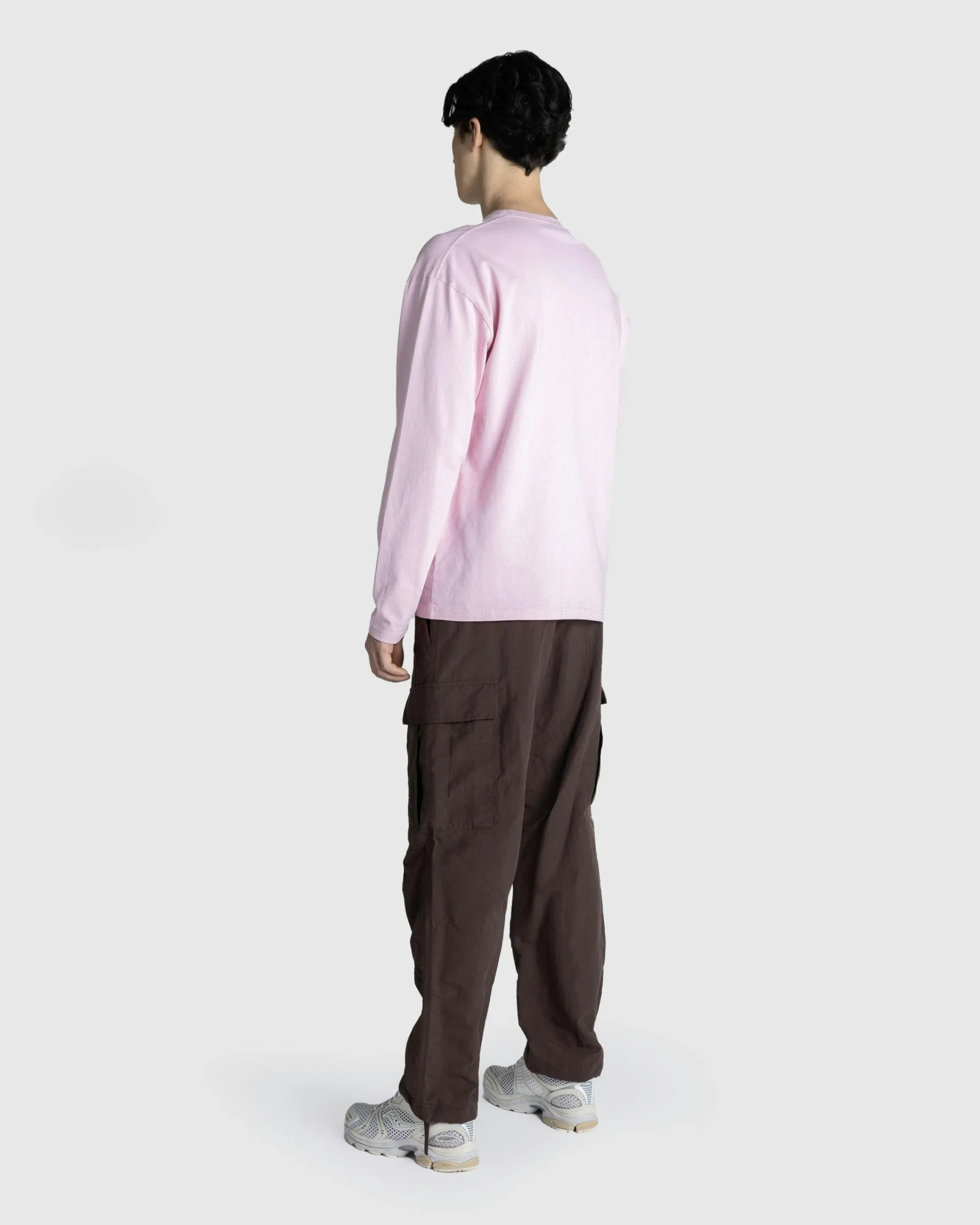 Beigel Bake Long-Sleeve Logo Tee Pink- Tops