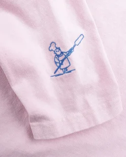 Beigel Bake Long-Sleeve Logo Tee Pink- Tops