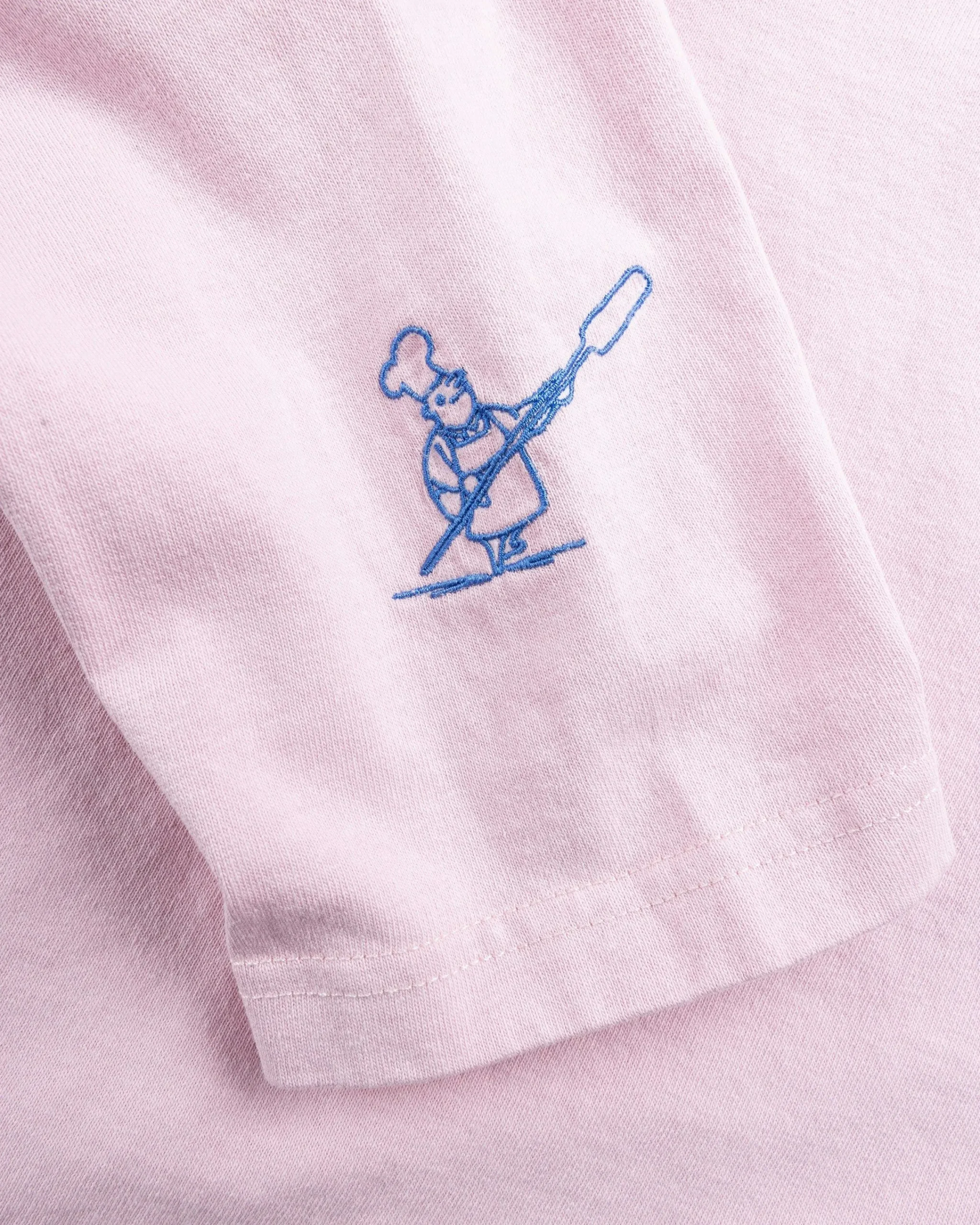 Beigel Bake Long-Sleeve Logo Tee Pink- Tops