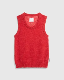 Highsnobiety HS05 Loose Gauge Tank Top Red- Knitwear