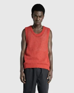Highsnobiety HS05 Loose Gauge Tank Top Red- Knitwear