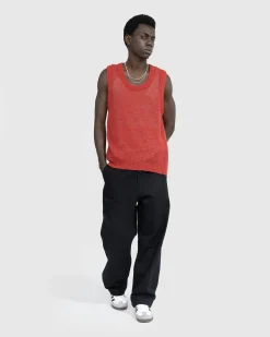 Highsnobiety HS05 Loose Gauge Tank Top Red- Knitwear