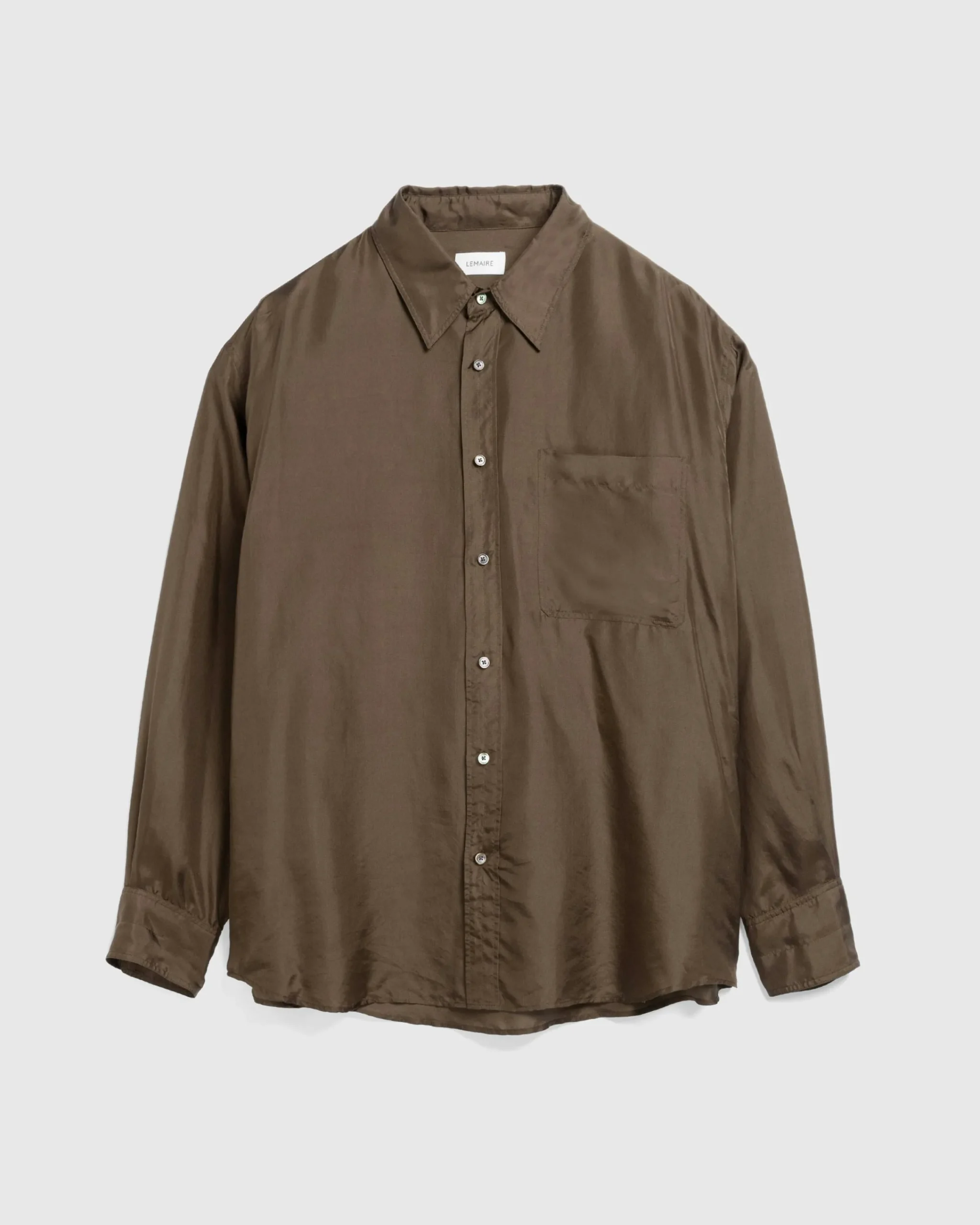 Lemaire Loose Shirt Dark Tobacco- Shirts