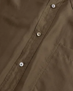 Lemaire Loose Shirt Dark Tobacco- Shirts