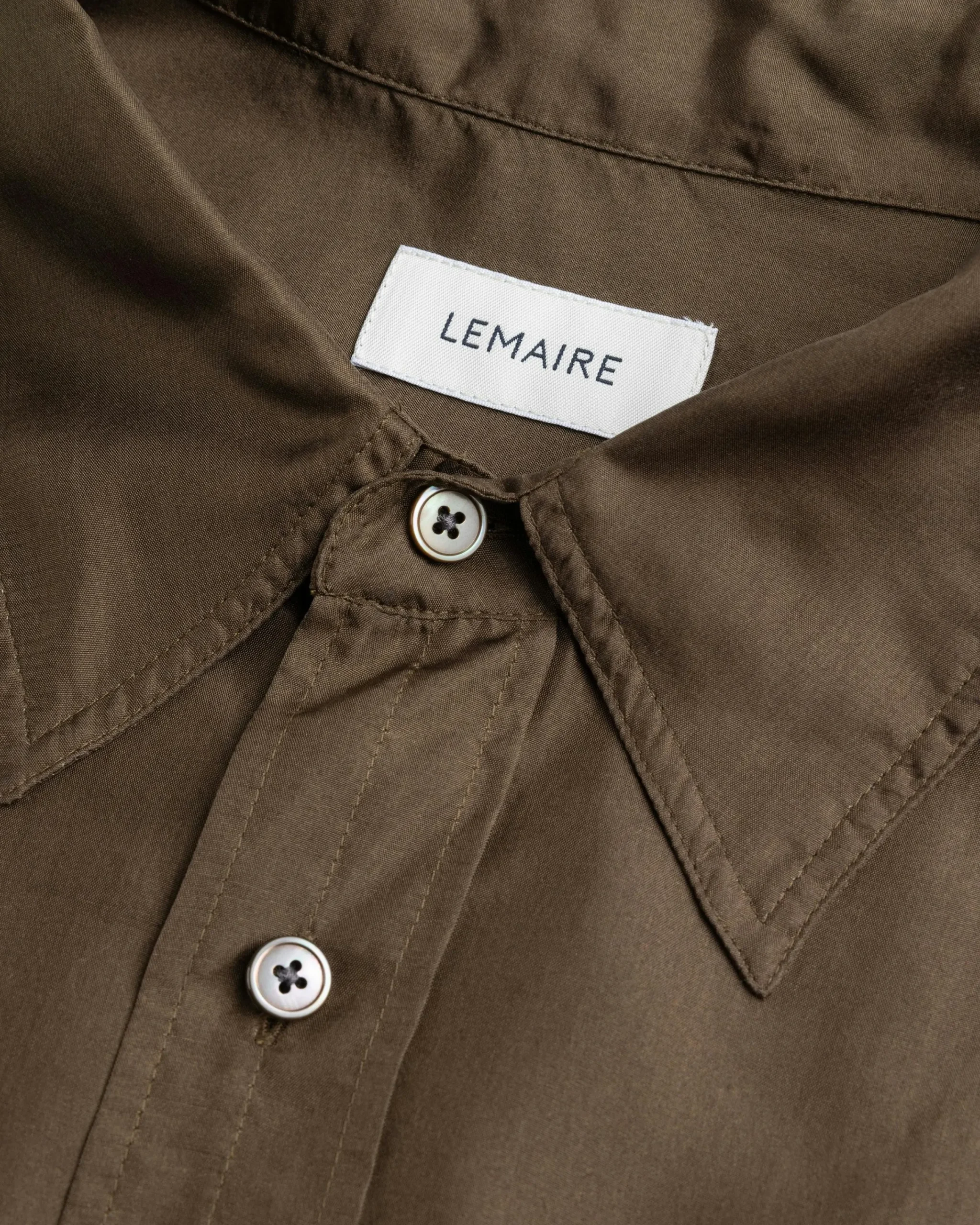Lemaire Loose Shirt Dark Tobacco- Shirts