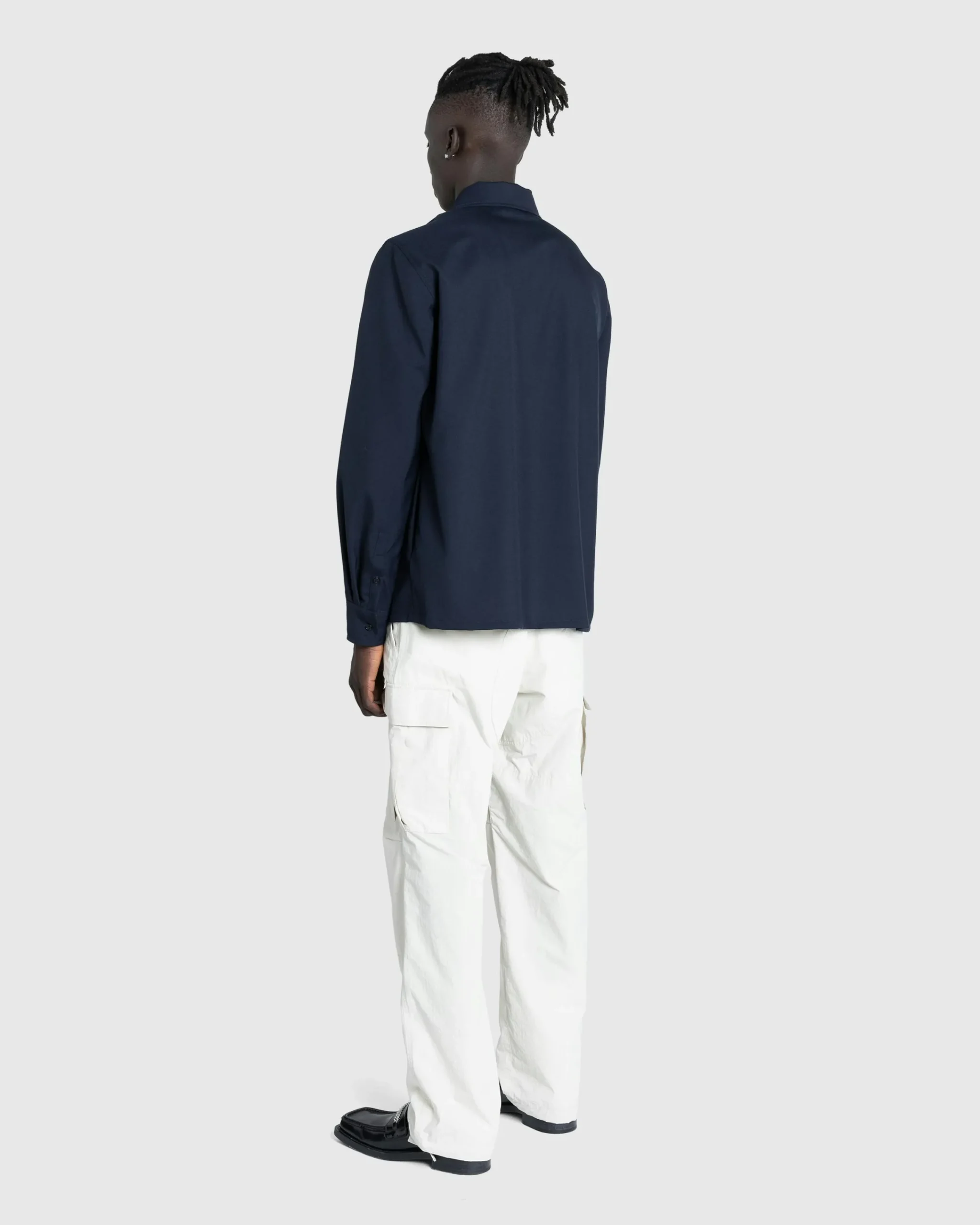 Marni L/S Virgin Wool Shirt Blue Black- Shirts