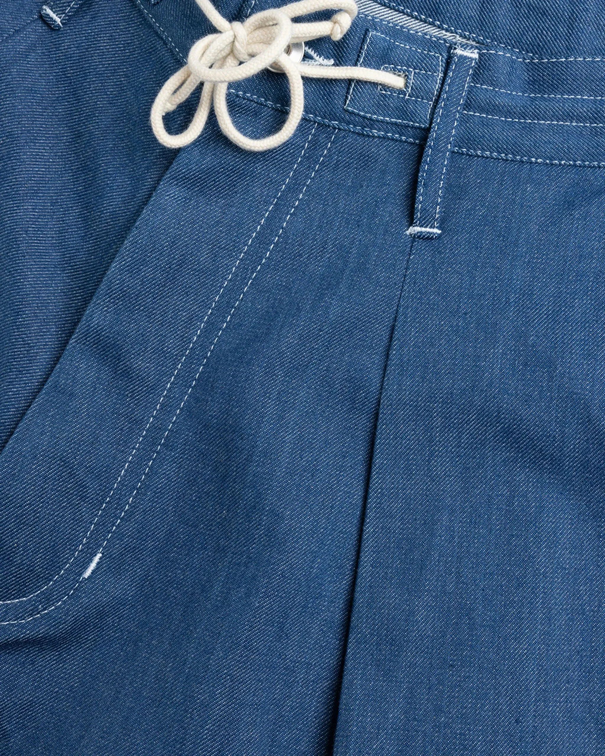 Story mfg. Lush Pants Indigo Denim Wonky-Wear- Pants