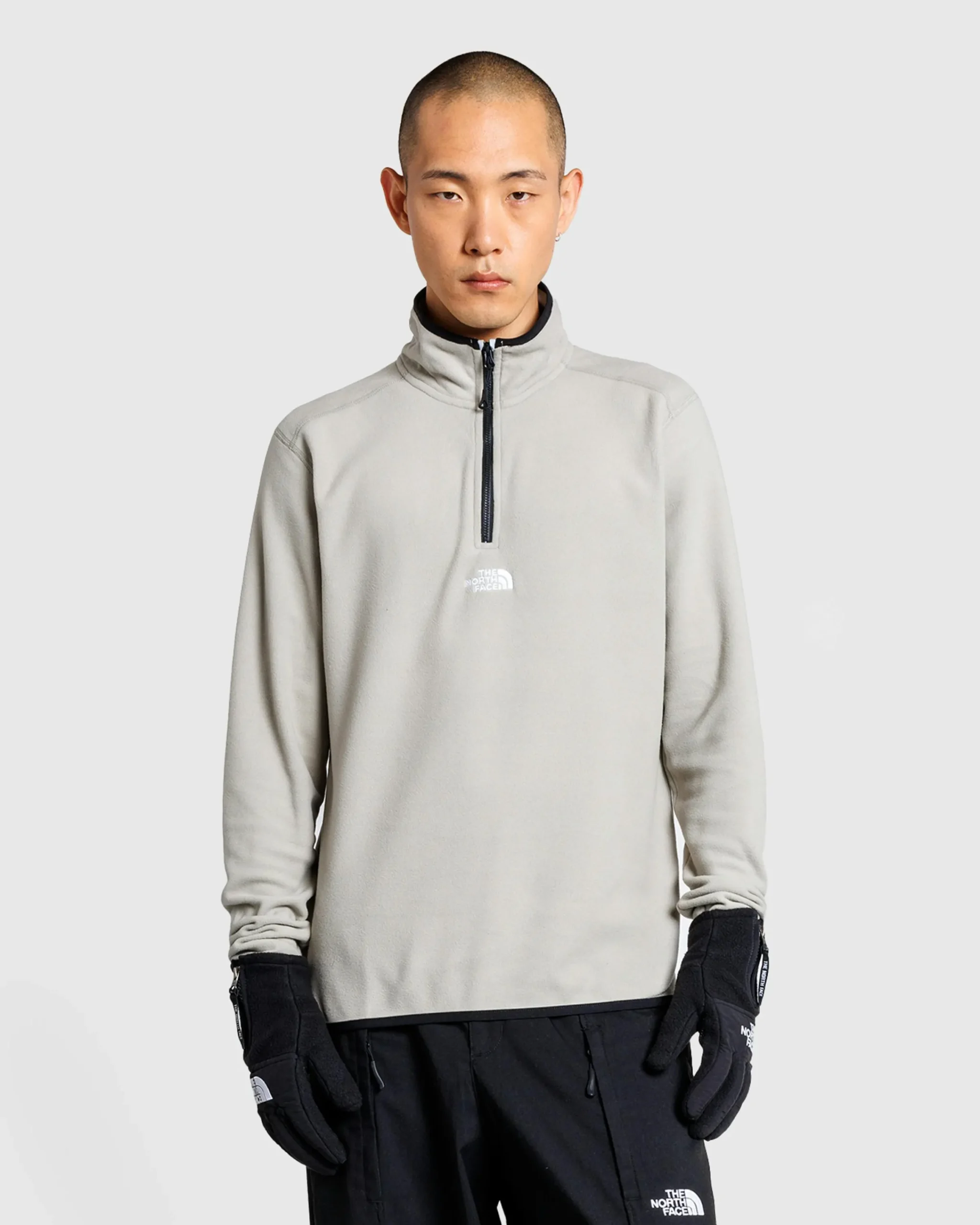 The North Face M Glacier 1/4 Zip Clay Grey- Outerwear