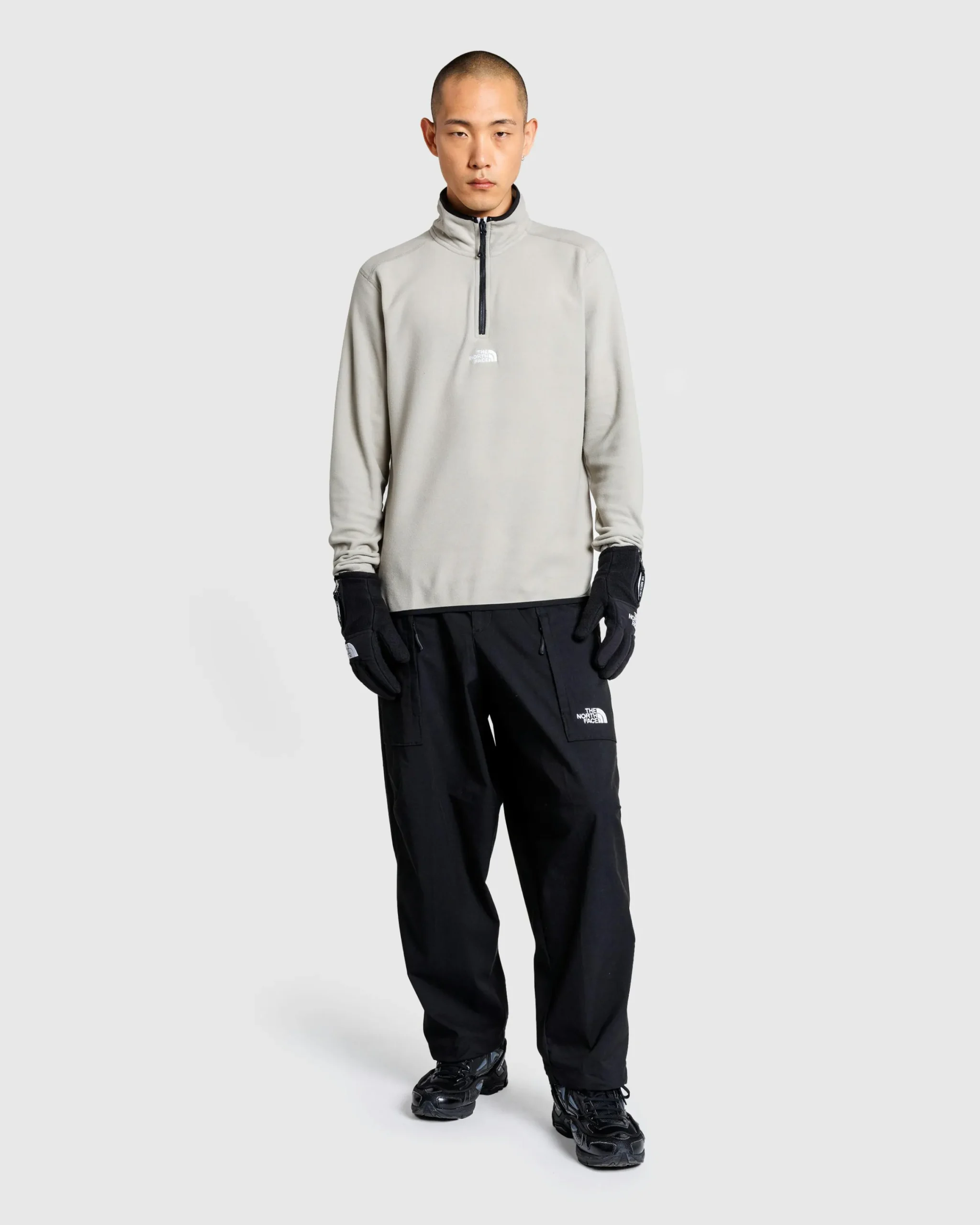 The North Face M Glacier 1/4 Zip Clay Grey- Outerwear