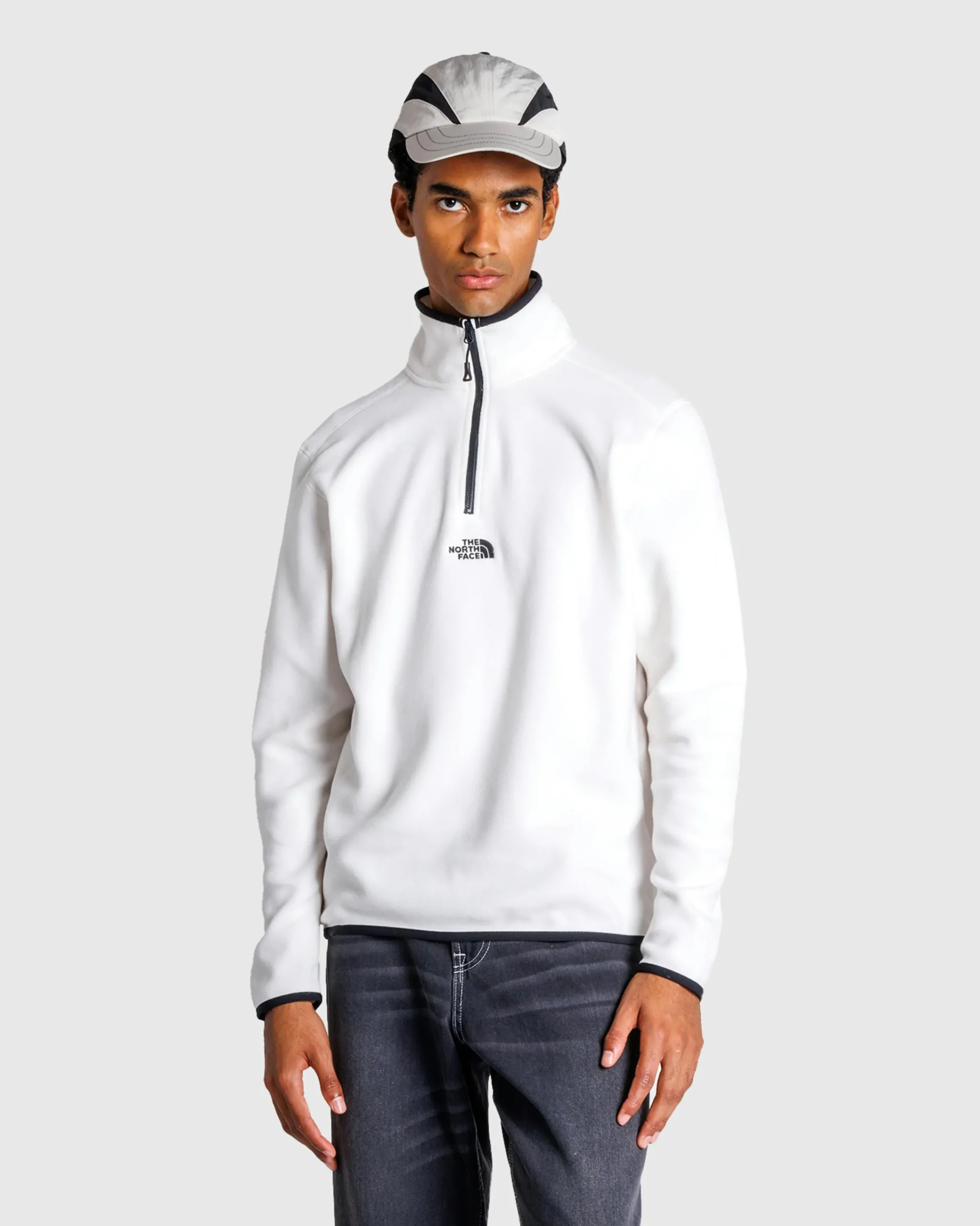 The North Face M Glacier 1/4 Zip Gardenia White-NPF- Outerwear