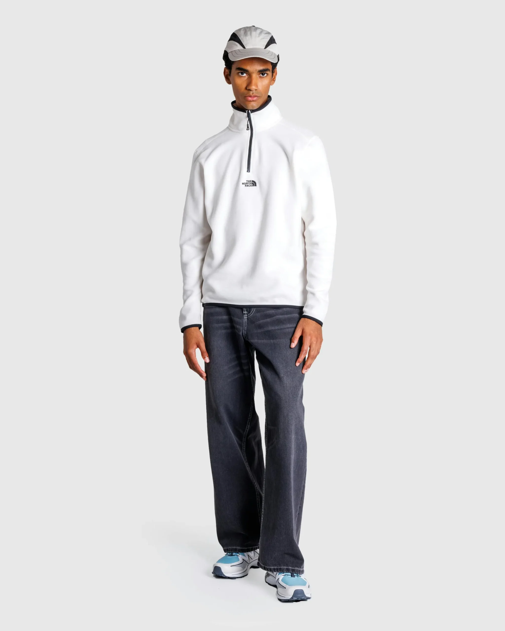 The North Face M Glacier 1/4 Zip Gardenia White-NPF- Outerwear