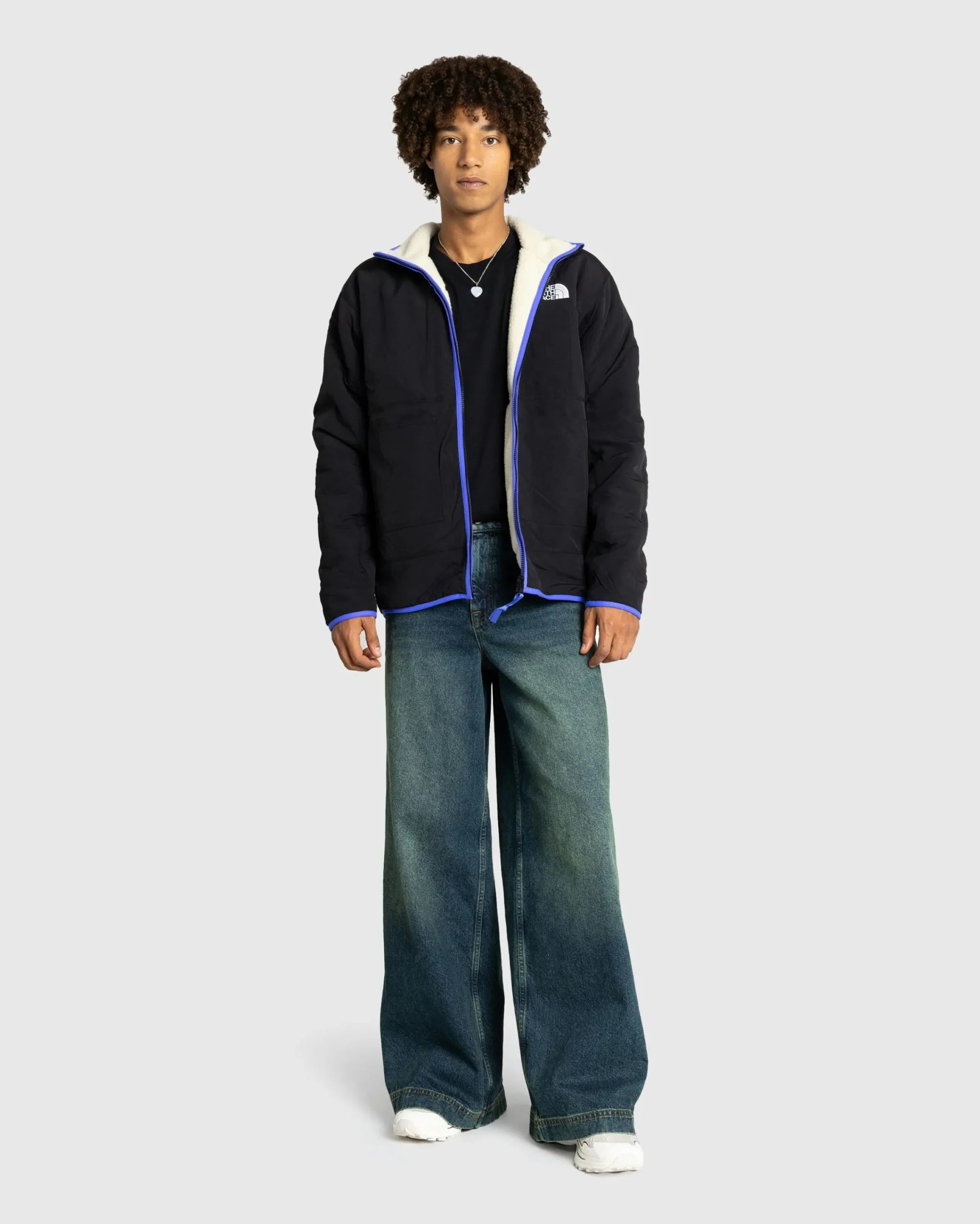 The North Face M TNF x Yinka Ilori Reversible Fleece Jacket Gravel/TNF Black- Outerwear