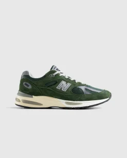 New Balance Made in UK U991v2 Green- Sneakers