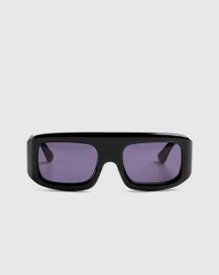 Port Tanger Mauretania Black Acetate/Rif Blue Lens- Sunglasses