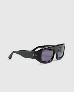 Port Tanger Mauretania Black Acetate/Rif Blue Lens- Sunglasses
