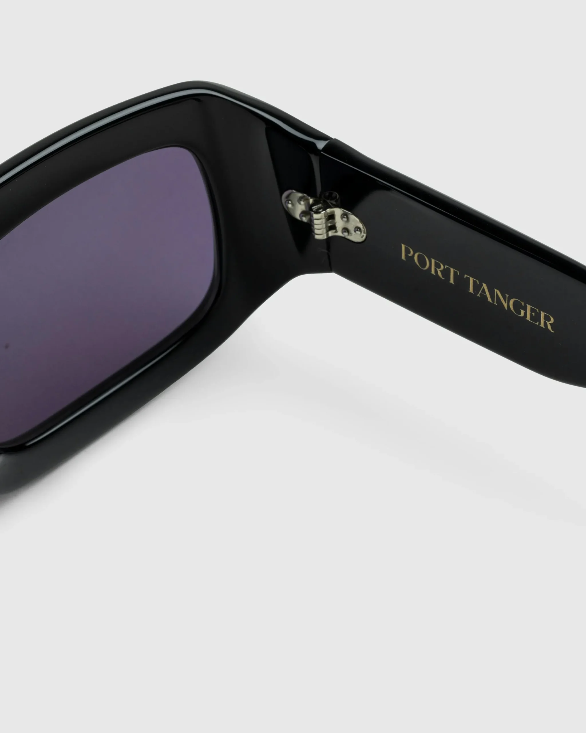 Port Tanger Mauretania Black Acetate/Rif Blue Lens- Sunglasses