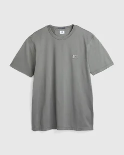 C.P. Company Mercerized 70/2 Jersey Gasato Logo Patch T-Shirt Grape Leaf- Tops