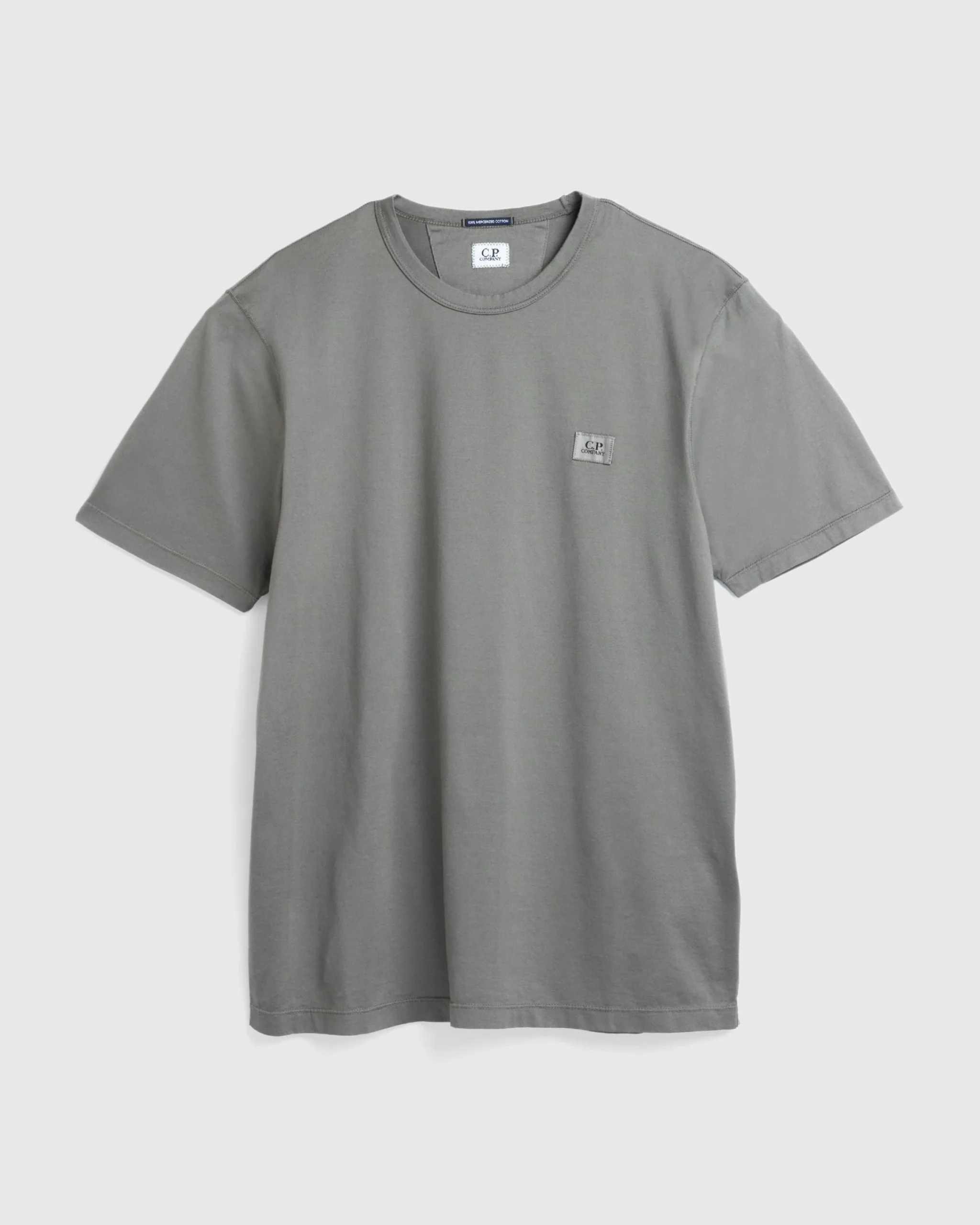 C.P. Company Mercerized 70/2 Jersey Gasato Logo Patch T-Shirt Grape Leaf- Tops