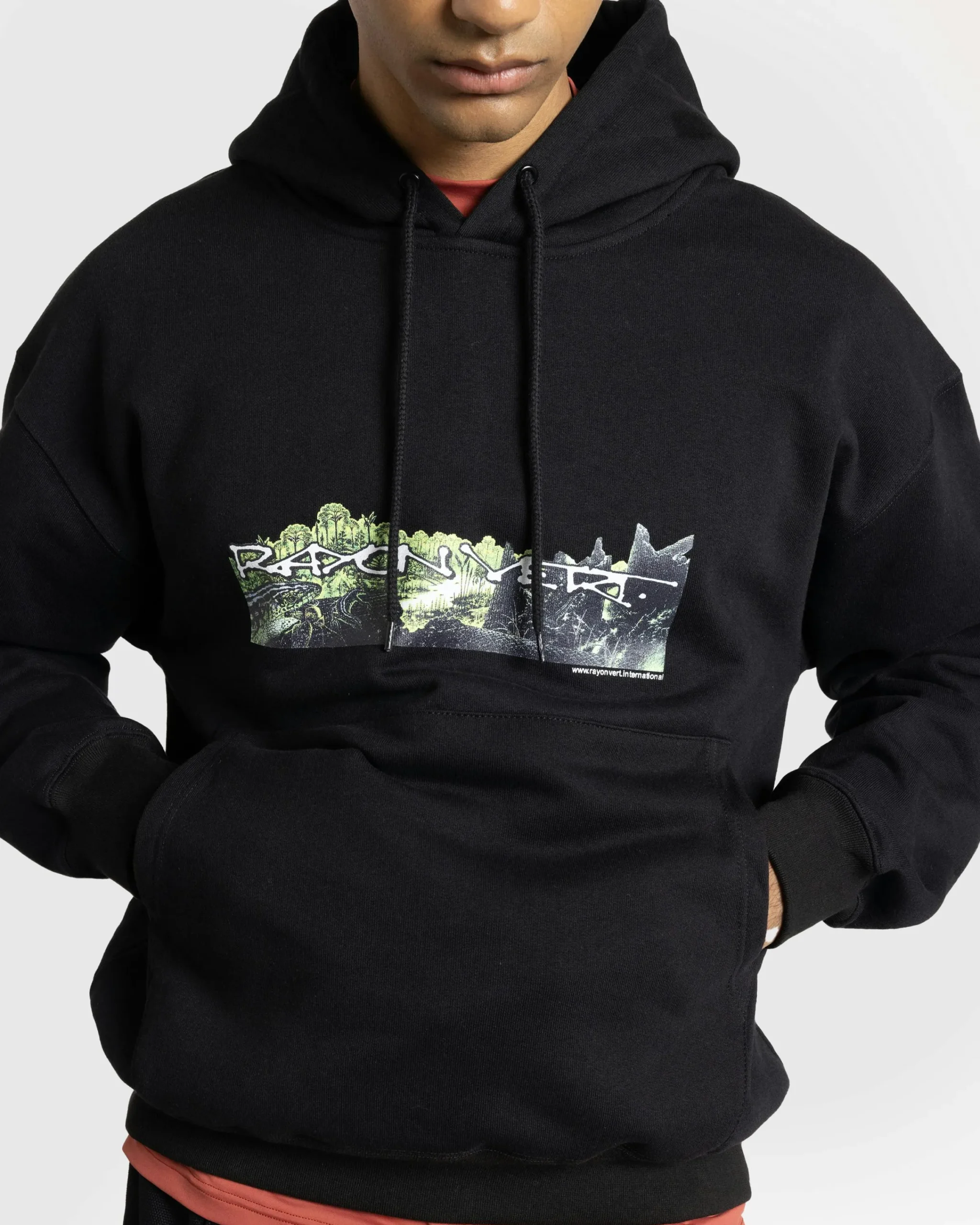 Rayon Vert Mesozoic Hoodie Golgotha Black- Sweats