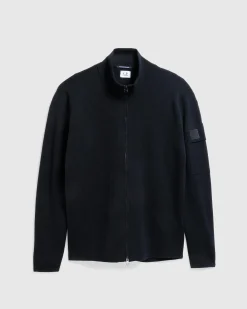 C.P. Company Metropolis Series Extra Fine Merino Wool Zip Cardigan- Knitwear