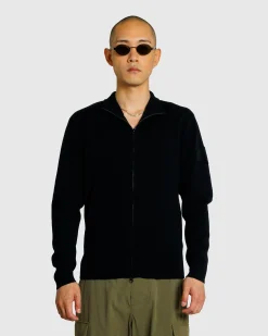 C.P. Company Metropolis Series Extra Fine Merino Wool Zip Cardigan- Knitwear