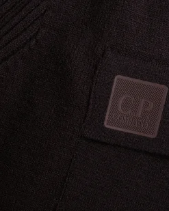 C.P. Company Metropolis Series Extra Fine Merino Wool Crewneck Knit Rum Baisin- Knitwear