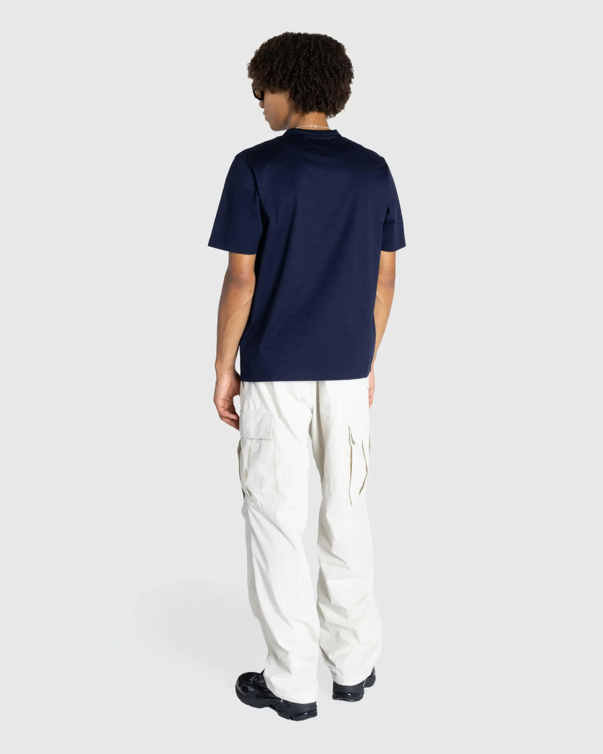 C.P. Company Metropolis Series Mercerized Jersey Printed Logo T-Shirt Sky Captain- Tops