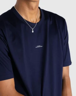 C.P. Company Metropolis Series Mercerized Jersey Printed Logo T-Shirt Sky Captain- Tops