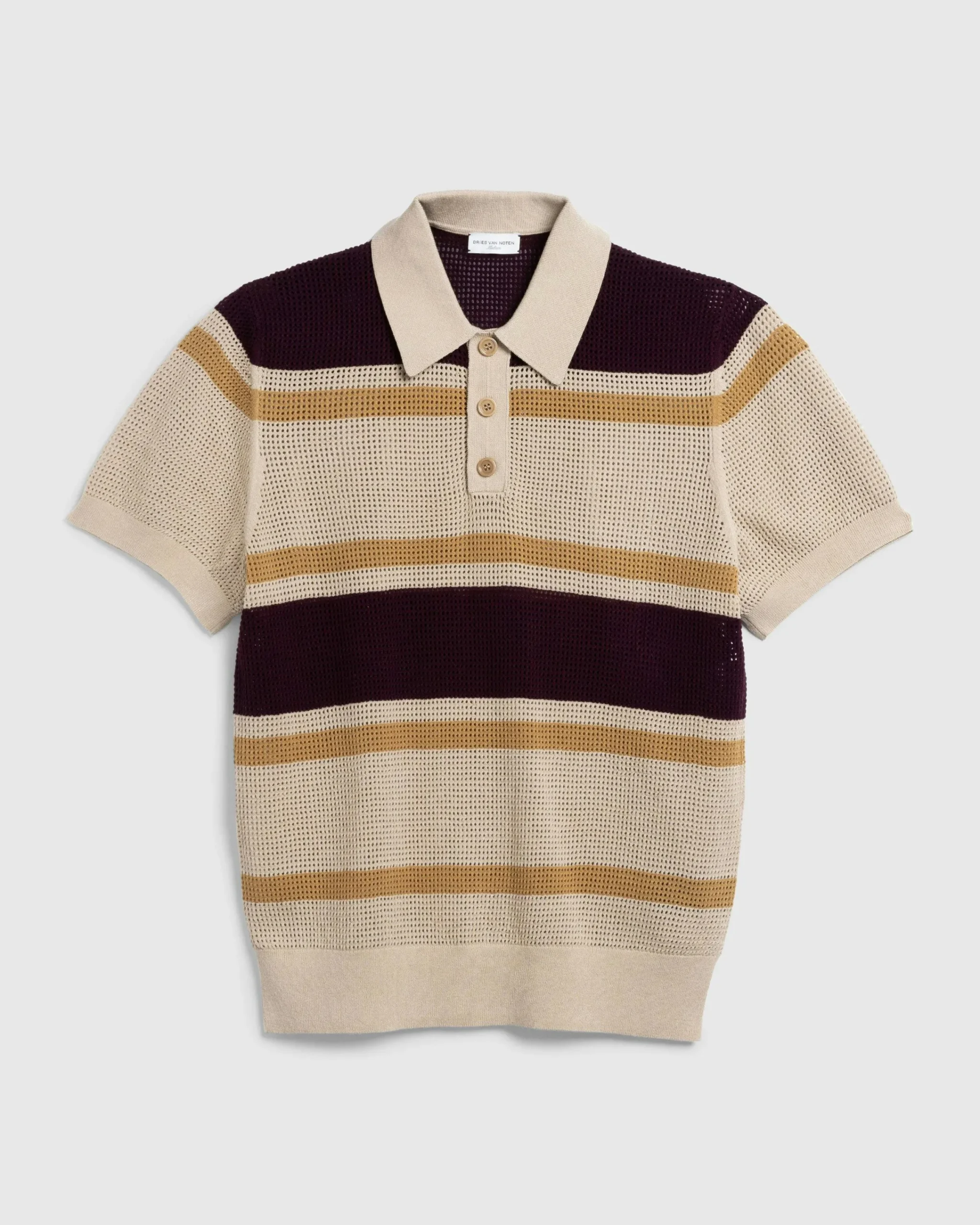 Dries van Noten Mindo Knit Polo /Stripes- Tops