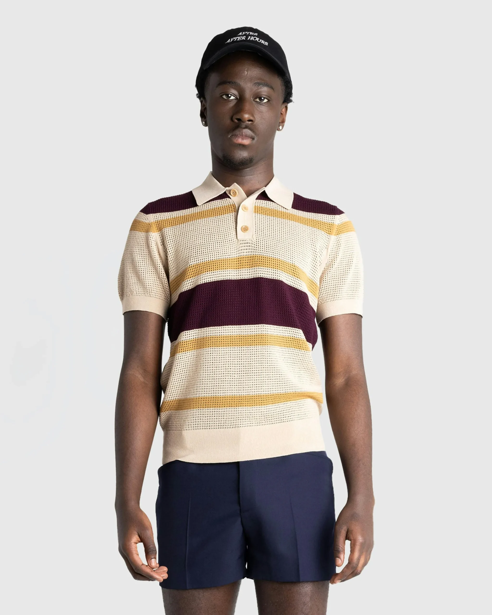 Dries van Noten Mindo Knit Polo /Stripes- Tops