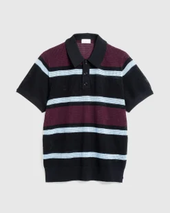 Dries van Noten Mindo Knit Polo /Stripes- Tops