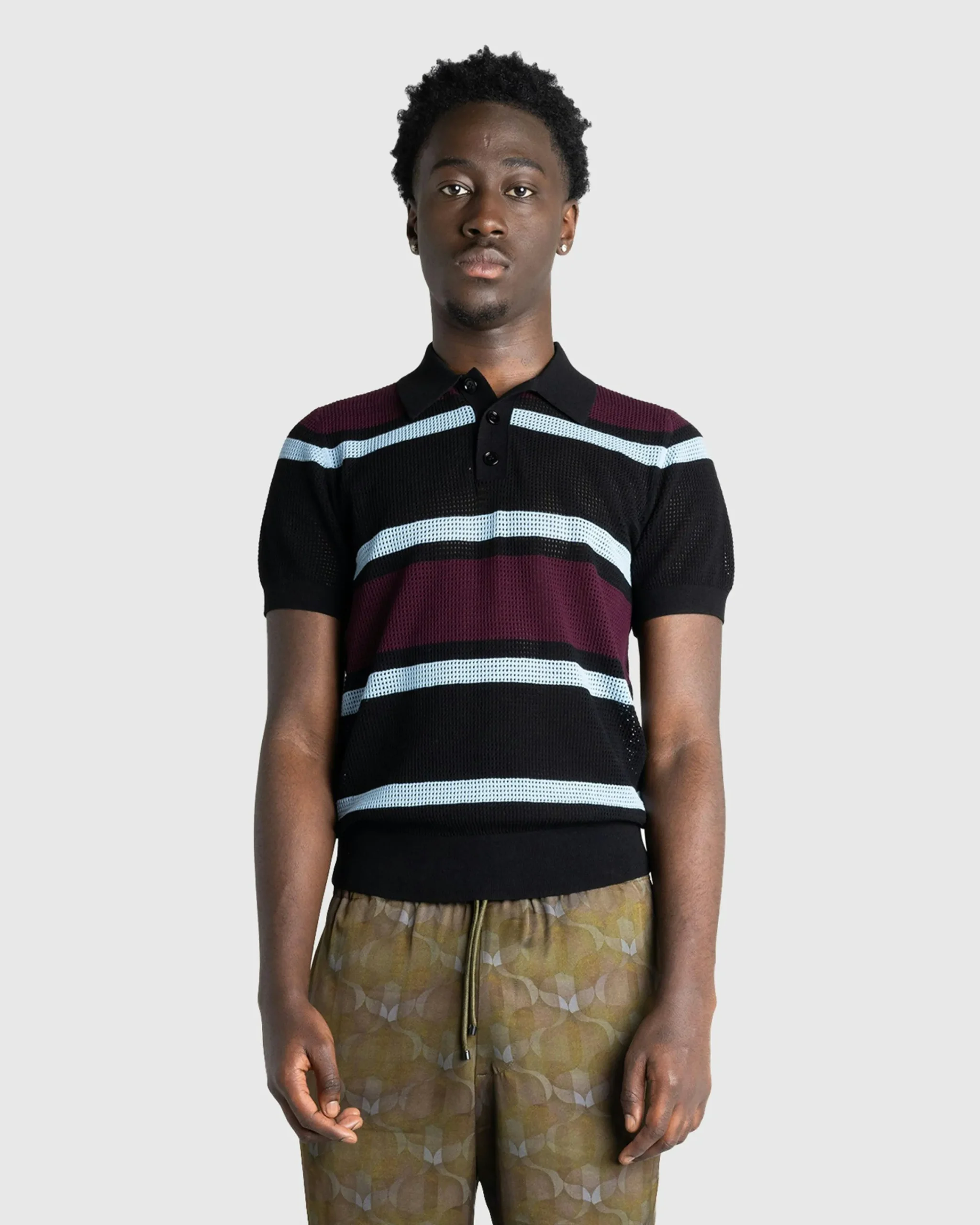 Dries van Noten Mindo Knit Polo /Stripes- Tops
