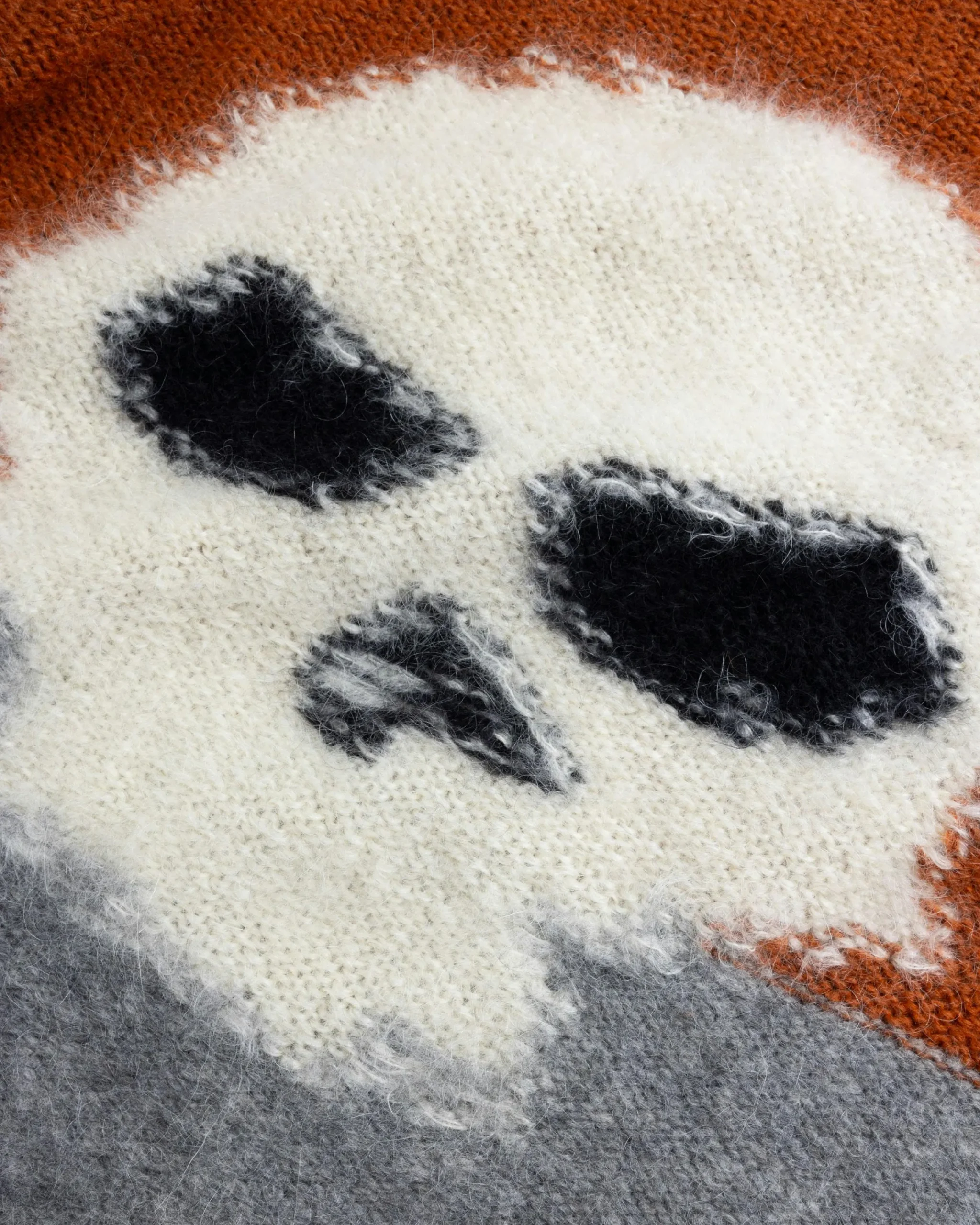 ERL Mohair Skull Intarsia Sweater Knit- Knitwear