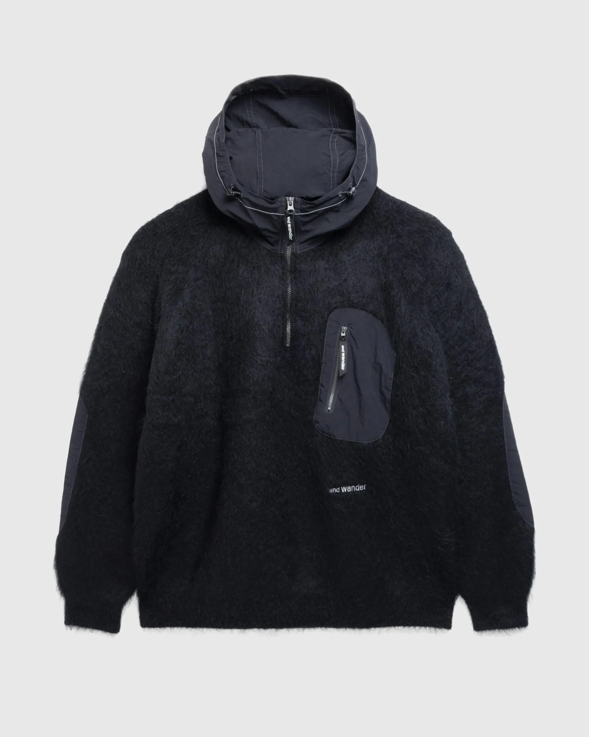 And Wander Mohair Wool Knit Hoodie- Sweats
