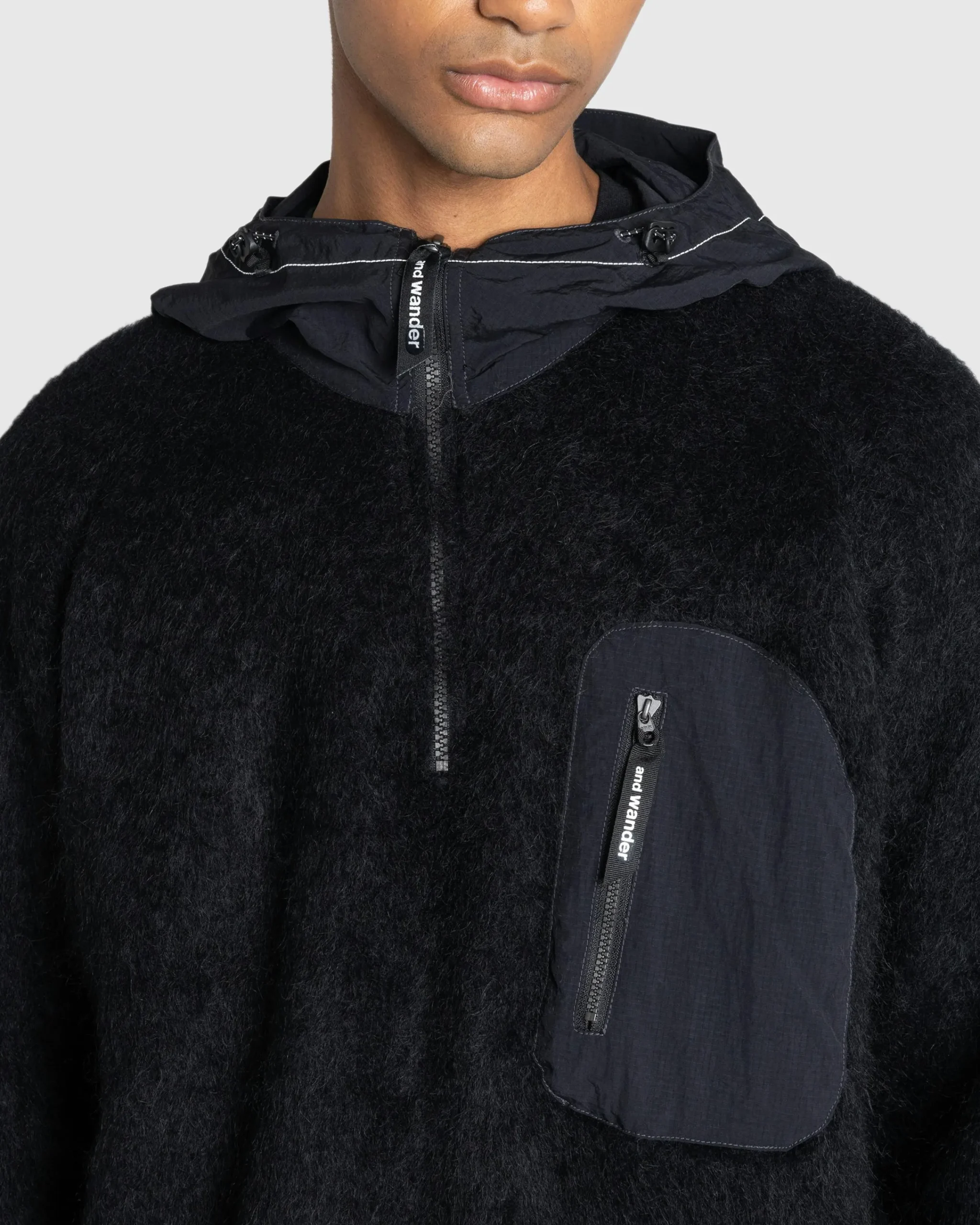 And Wander Mohair Wool Knit Hoodie- Sweats