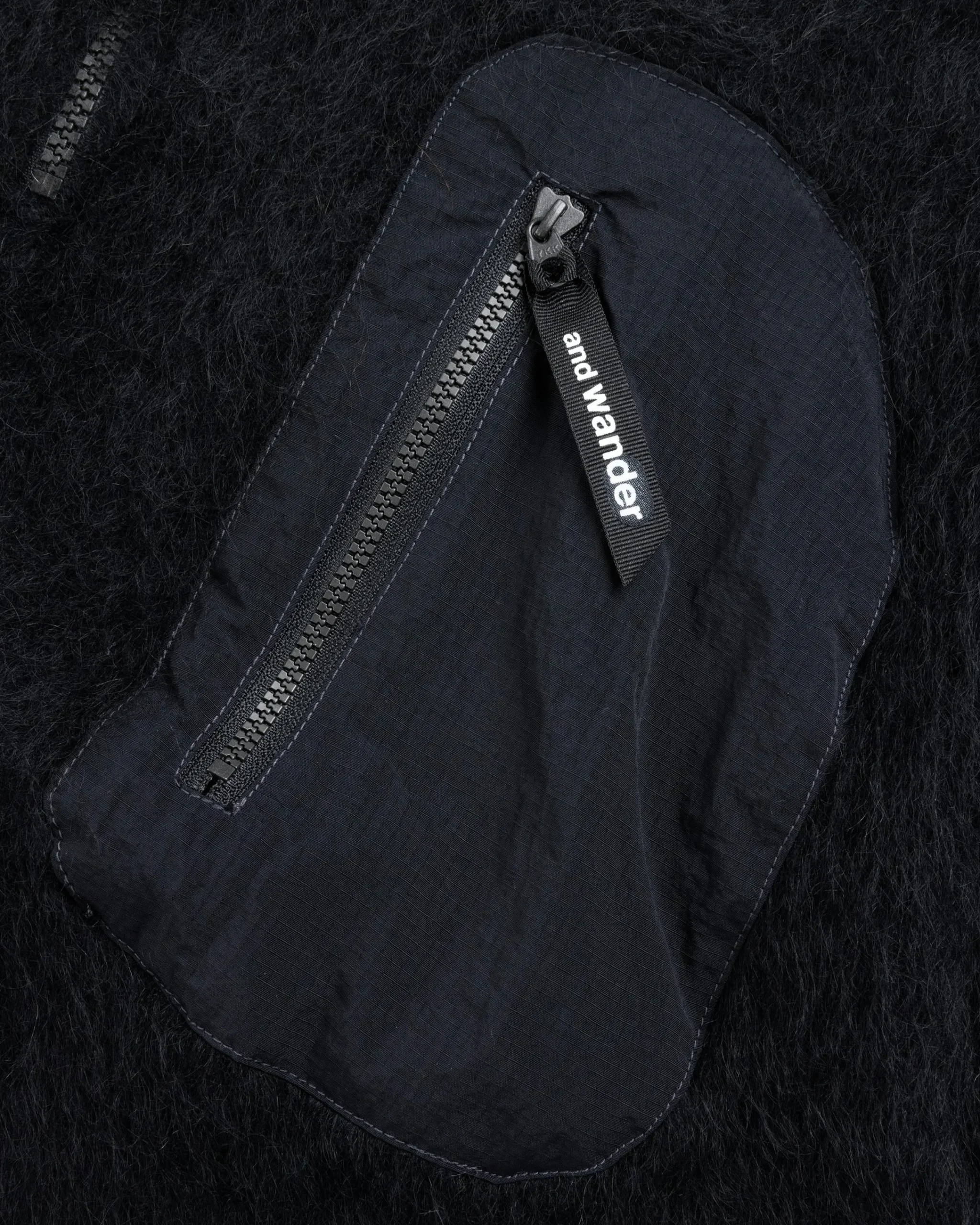 And Wander Mohair Wool Knit Hoodie- Sweats