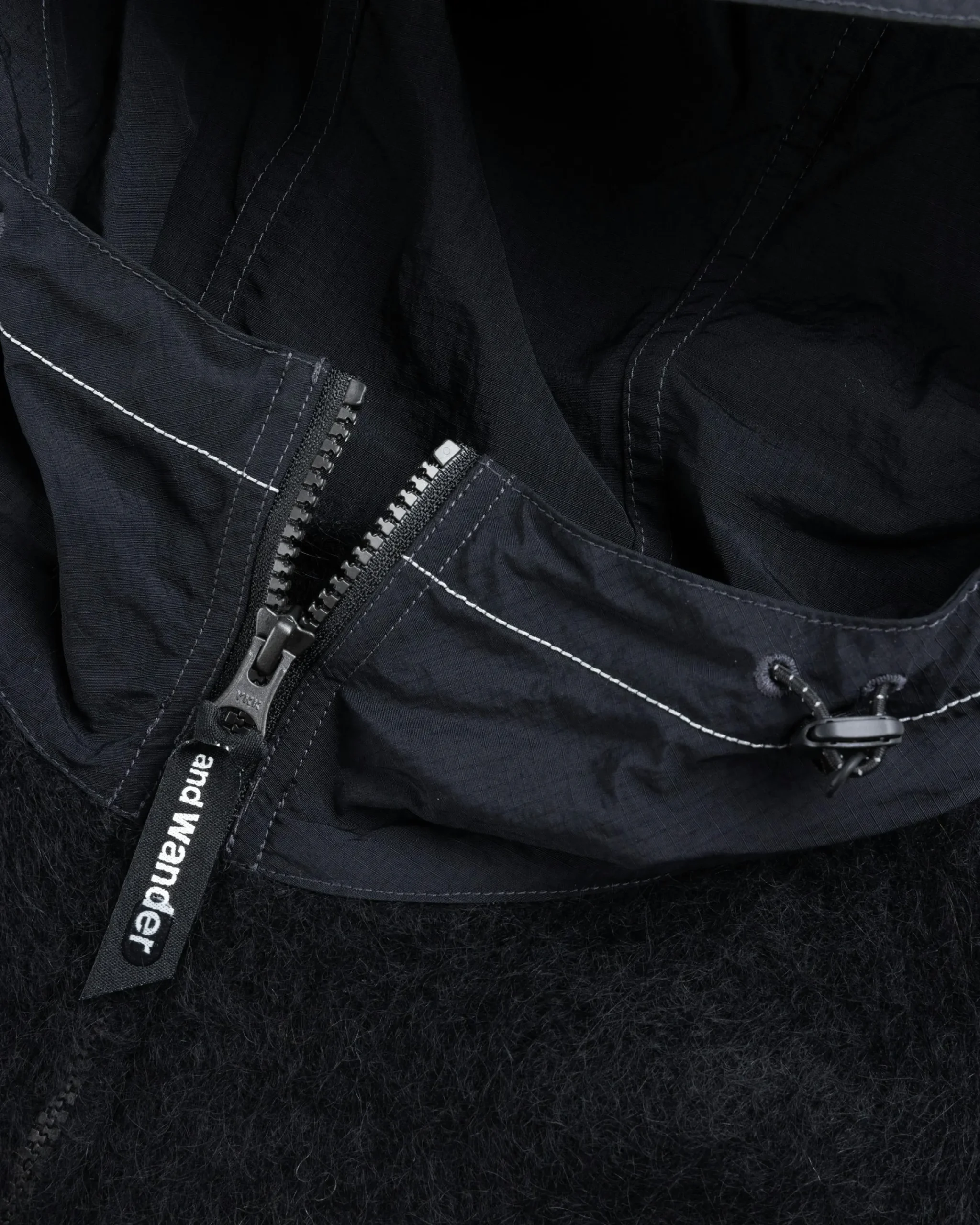 And Wander Mohair Wool Knit Hoodie- Sweats