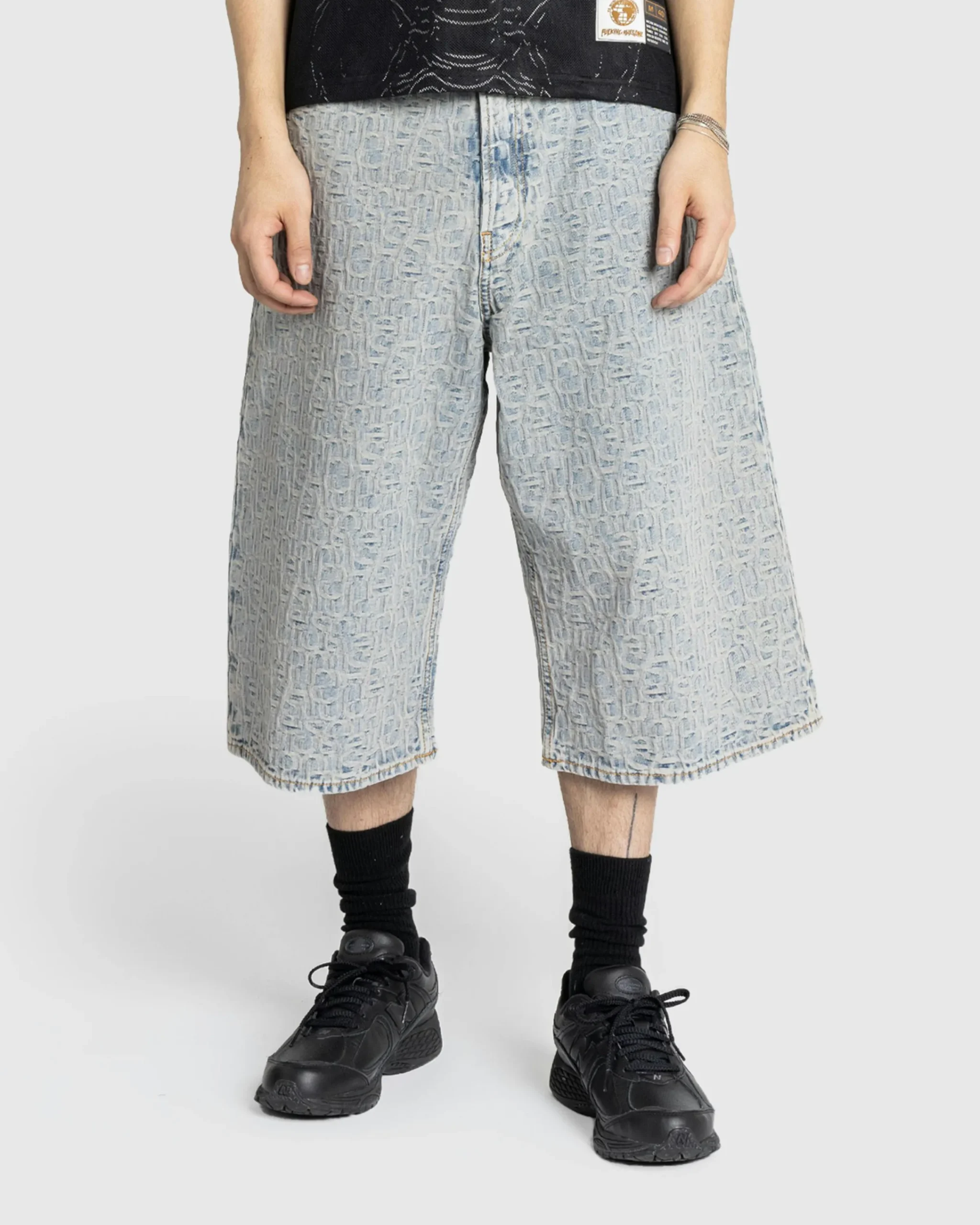 Acne Studios Monogram Denim Shorts- Shorts