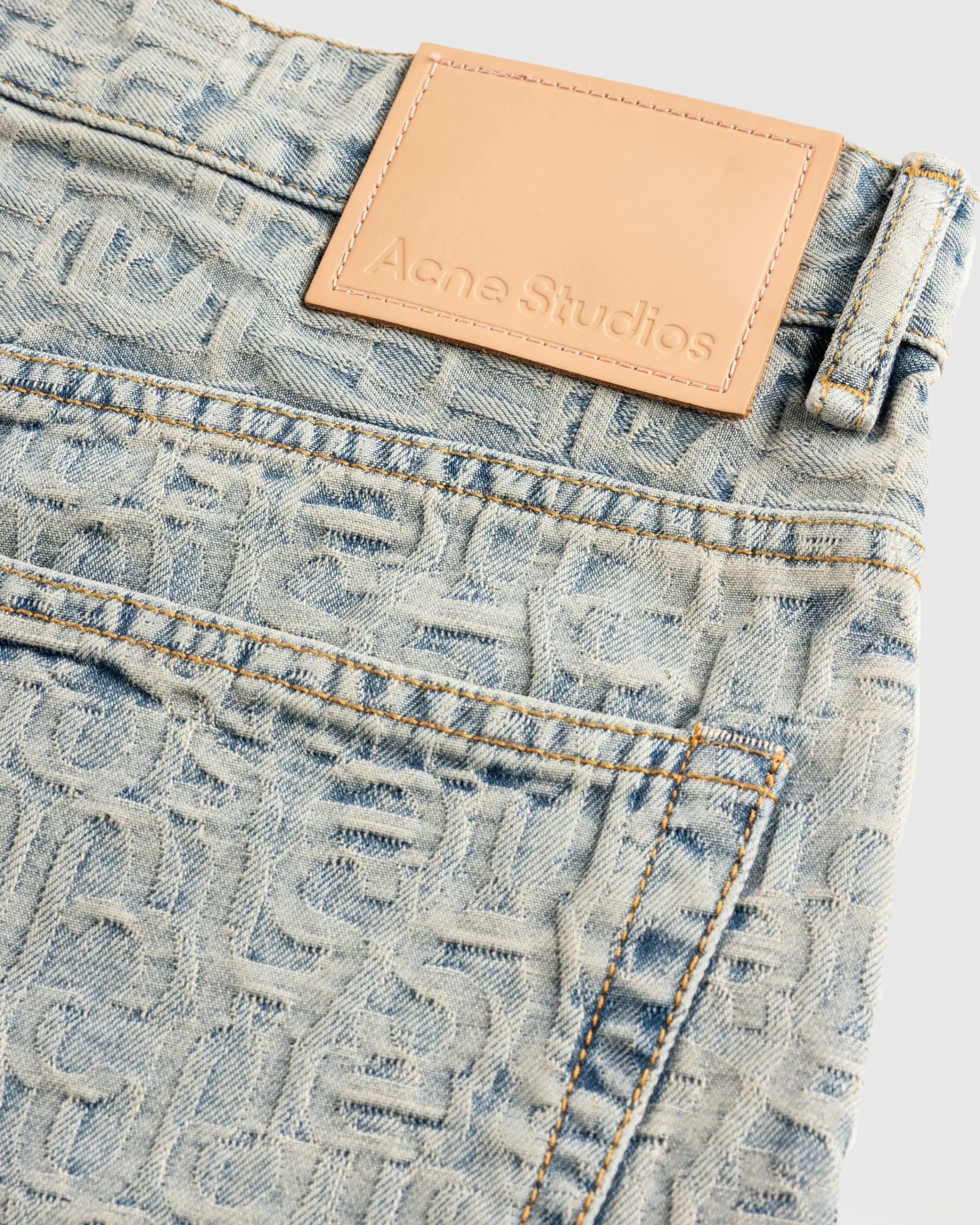 Acne Studios Monogram Denim Shorts- Shorts