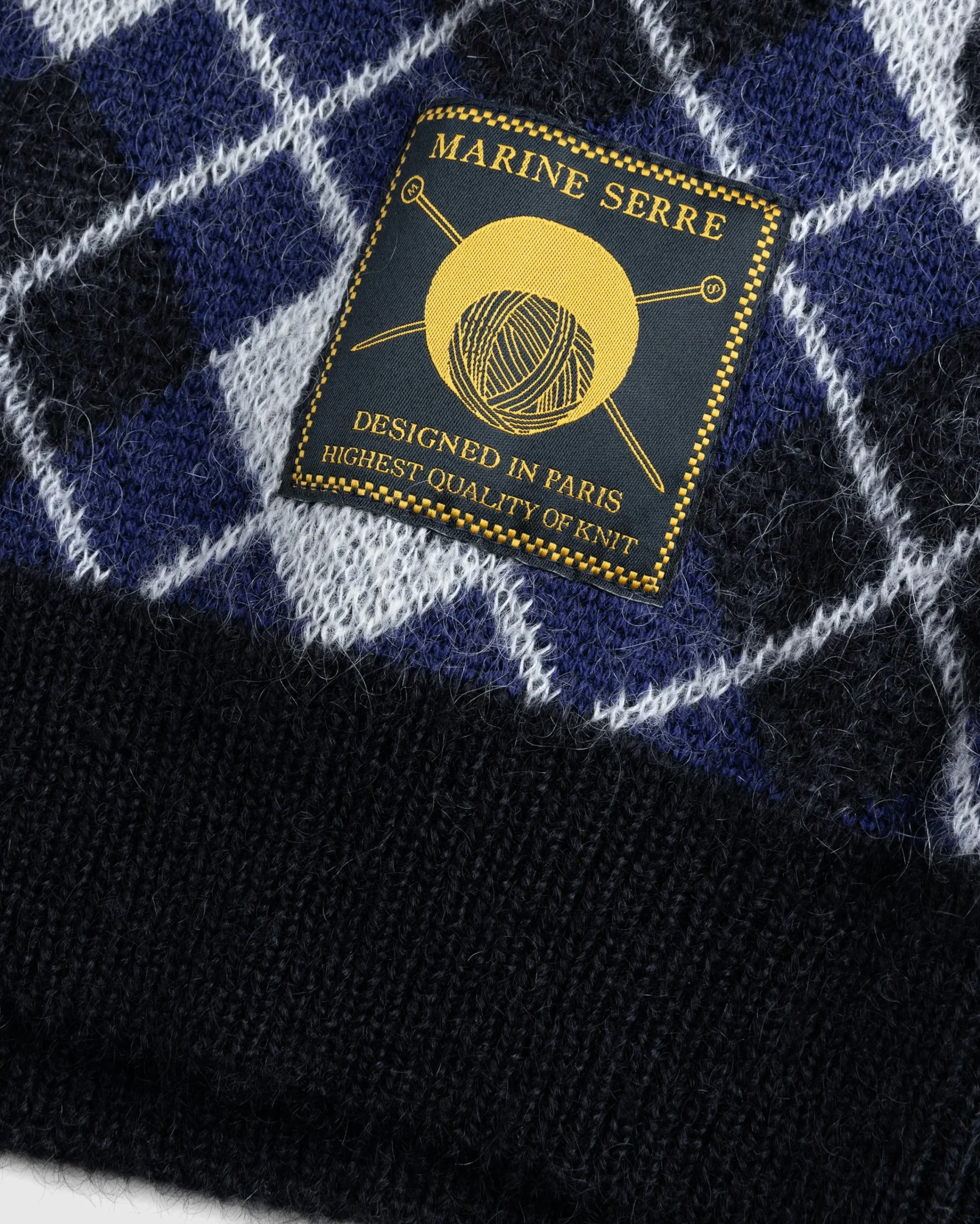 Marine Serre Moon Argyle Knit Vest- Knitwear
