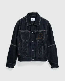 Marine Serre Moon Laser Denim Trucker Jacket- Outerwear