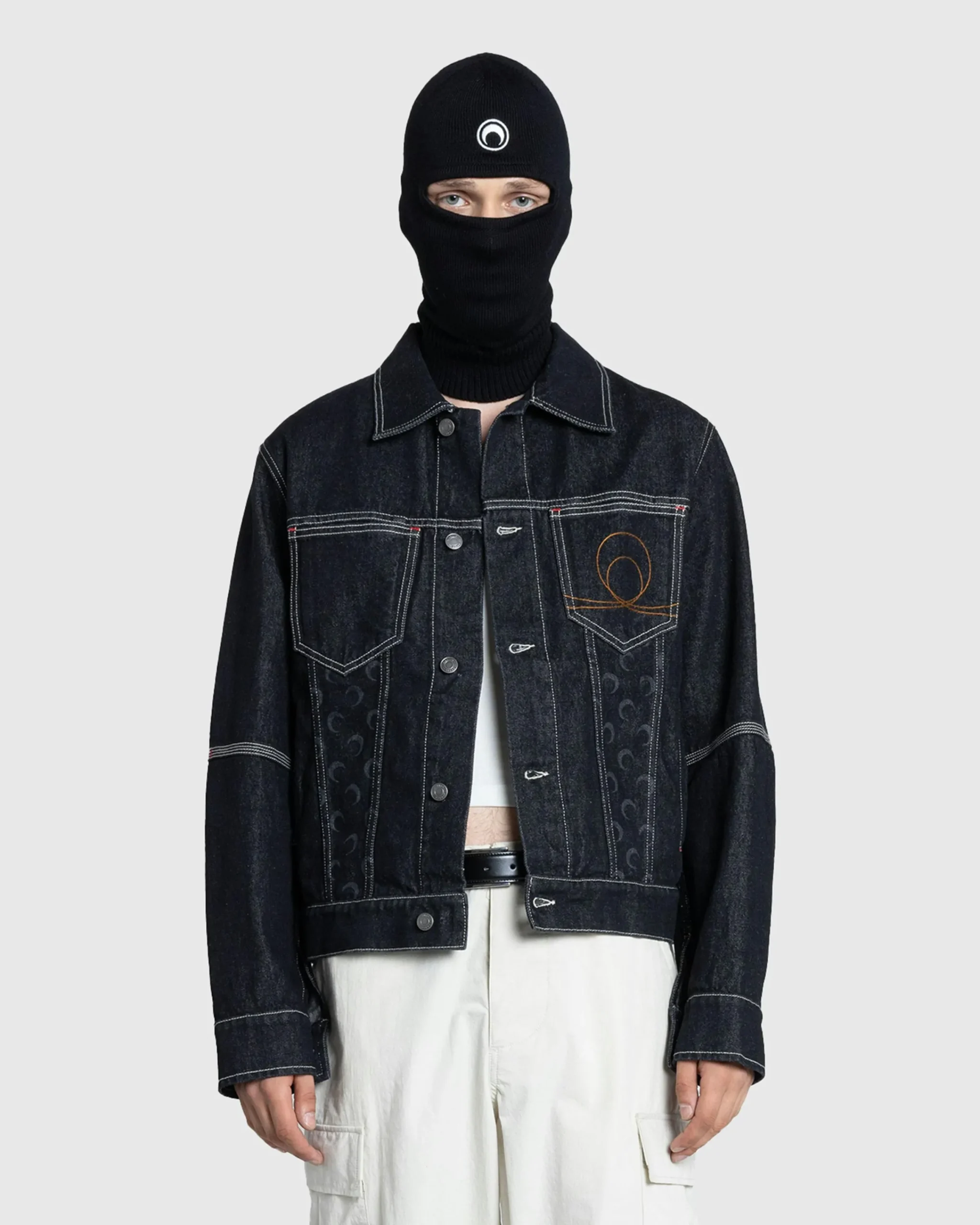 Marine Serre Moon Laser Denim Trucker Jacket- Outerwear