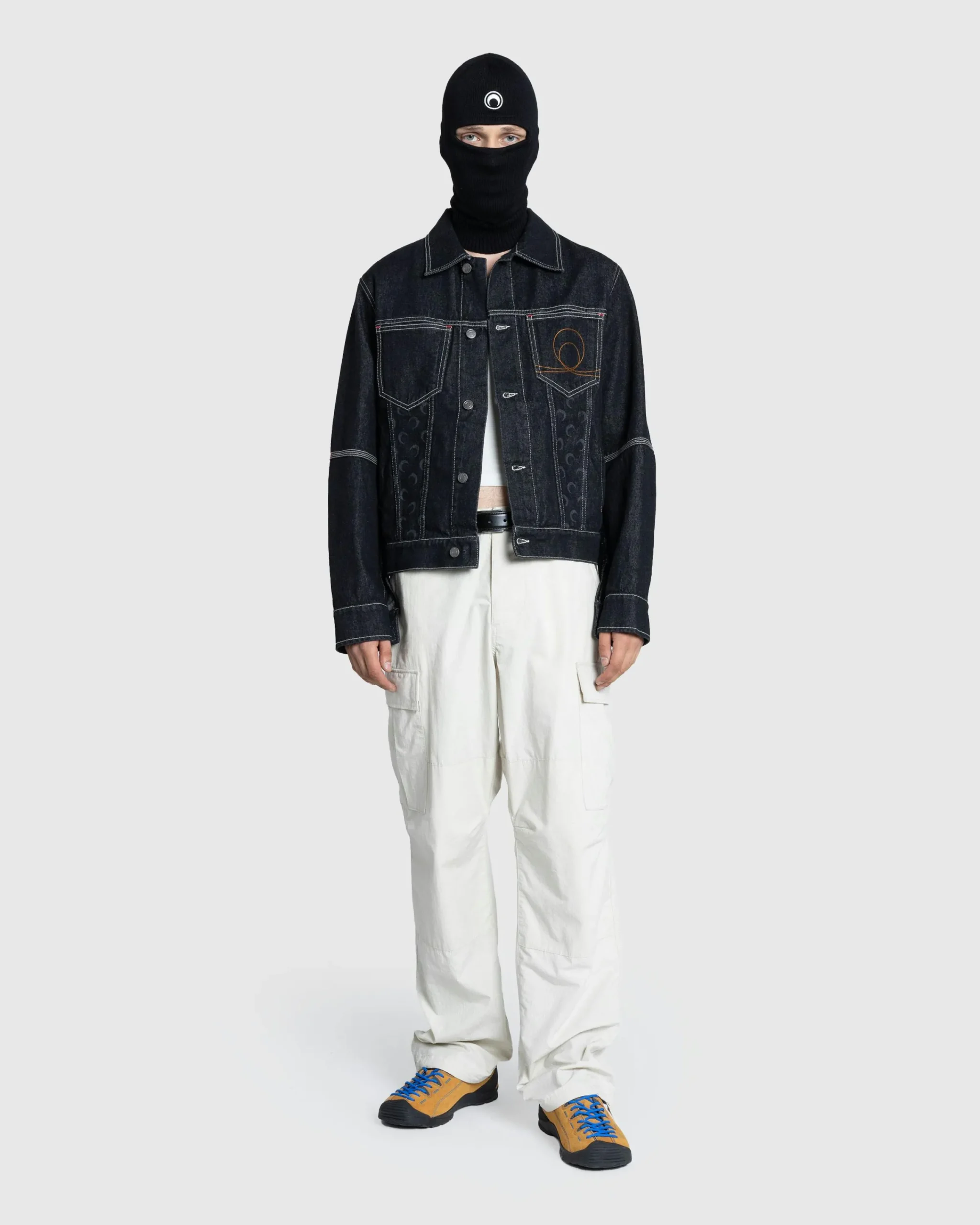 Marine Serre Moon Laser Denim Trucker Jacket- Outerwear