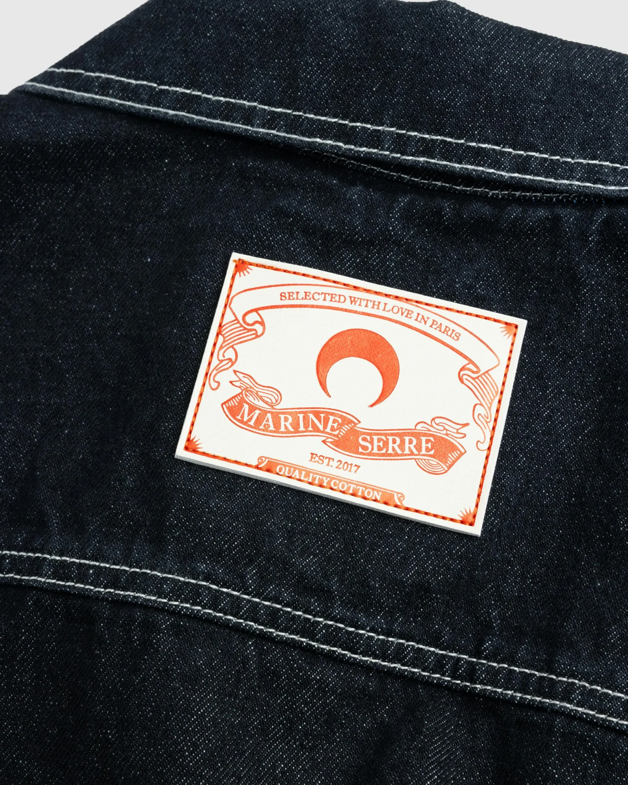 Marine Serre Moon Laser Denim Trucker Jacket- Outerwear