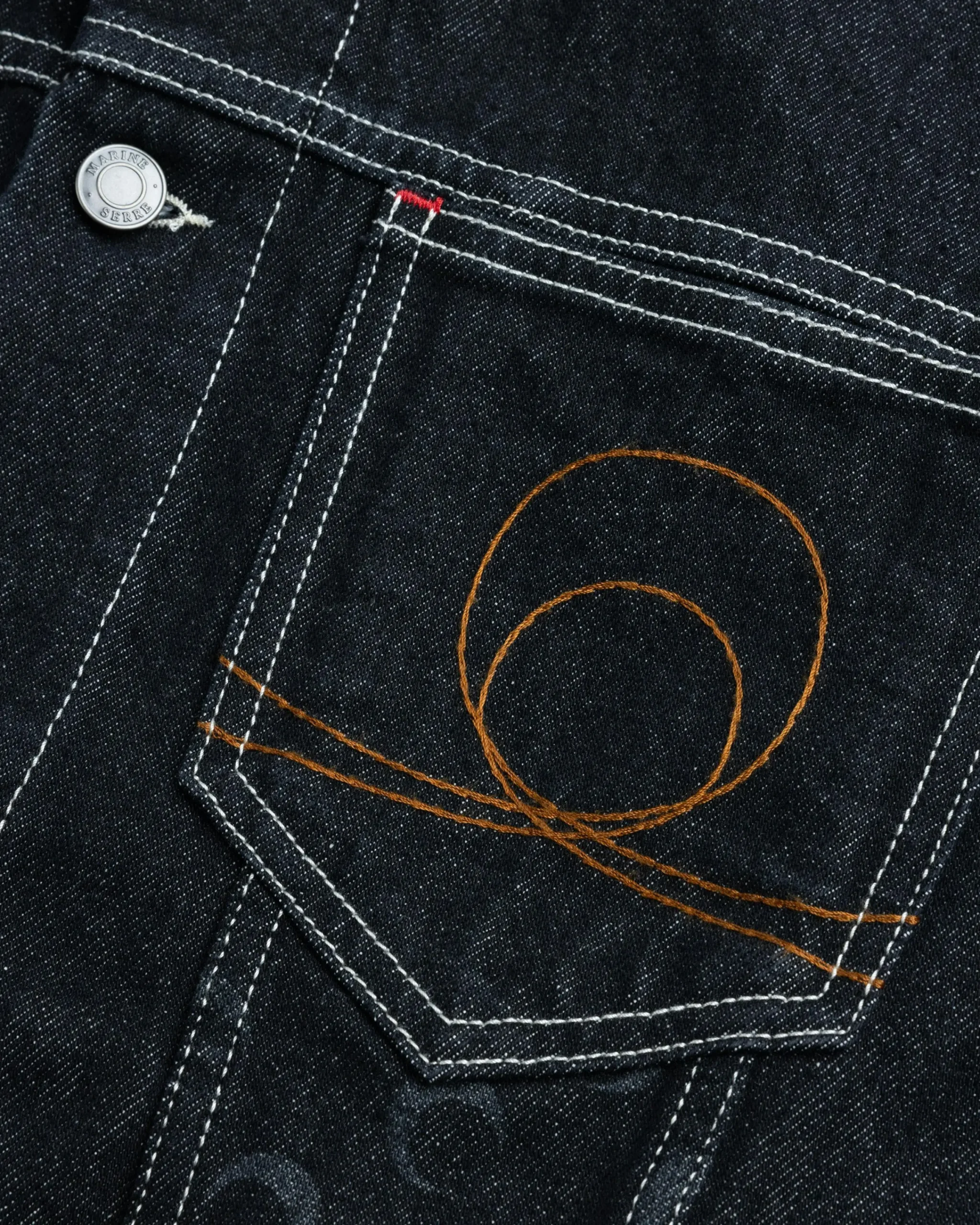 Marine Serre Moon Laser Denim Trucker Jacket- Outerwear